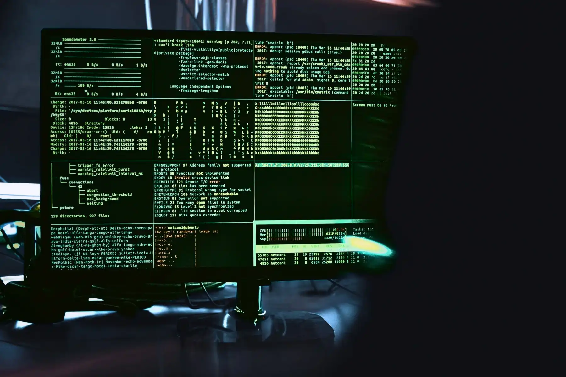 lines of code on a laptop screen.